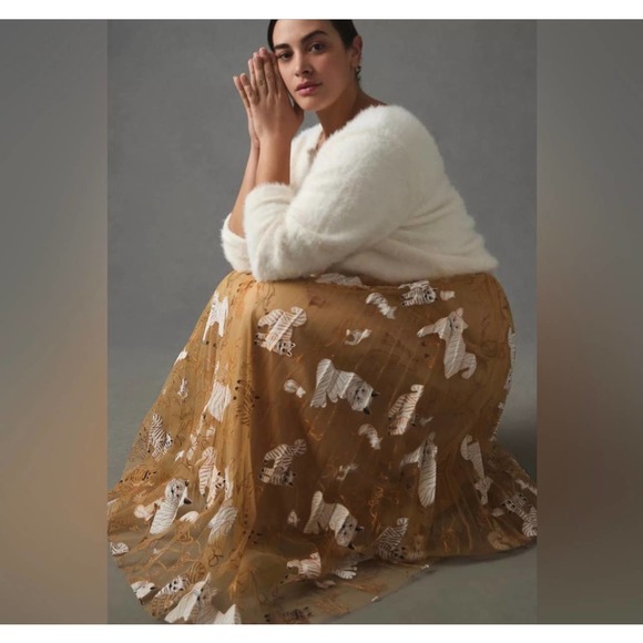 Anthropologie Dresses & Skirts - Anthropologie Geisha Designs Applique Maxi Skirt Sz XXS